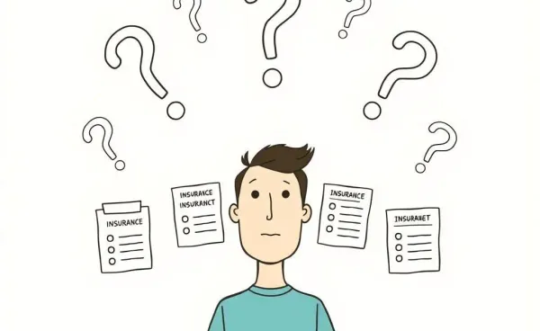 Person pondering different health insurance plan options