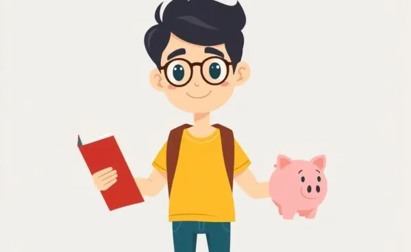 A depiction of balancing college and investment.