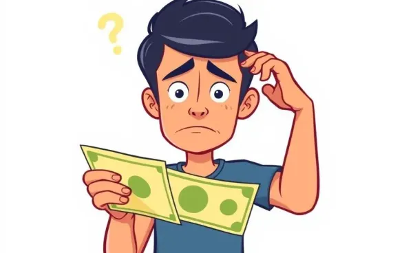 A cartoon character scratching their head over an insurance bill