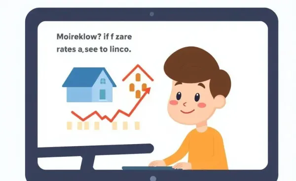 Person comparing mortgage rates on a computer