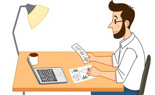 Person comparing car insurance options at a desk