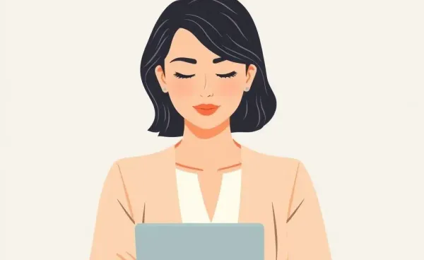 Woman confidently handling personal finances