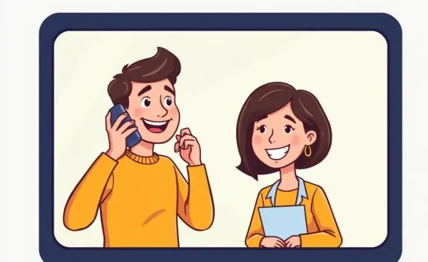 Person confidently speaking on the phone with an insurance agent