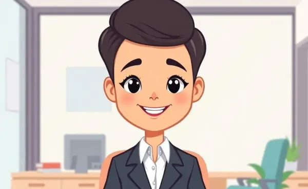 Person acing a job interview with confidence