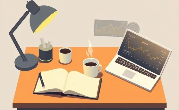 A cozy desk setup for learning about dividend investing