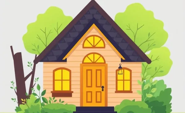 A cozy home symbolizing financial security