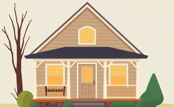A cozy home with a welcoming porch