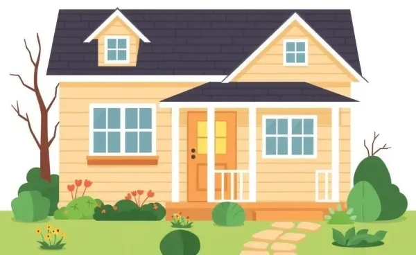 A cozy and inviting home with a welcoming front garden.
