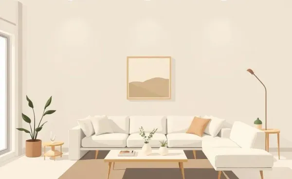 Cozy living room with minimalistic decor