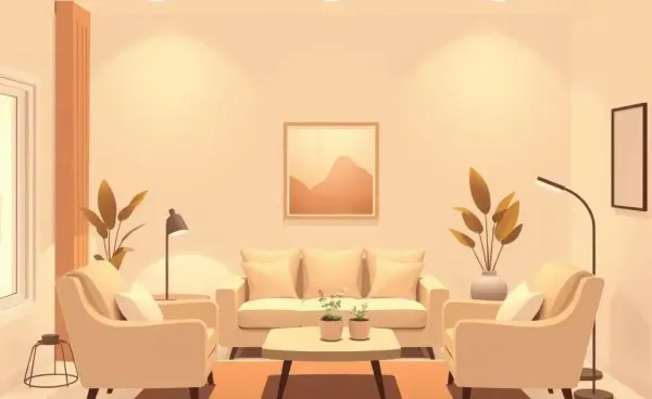 A cozy living room representing the concept of home ownership