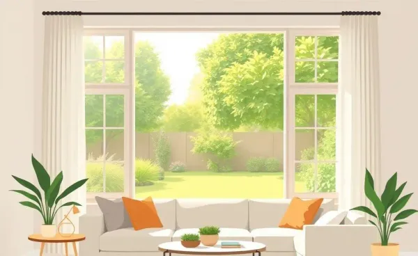 Cozy living room representing homeownership serenity