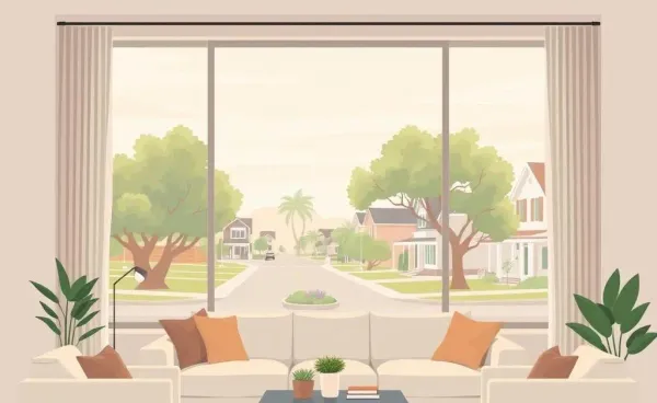 A cozy living room symbolizing the warmth of homeownership.