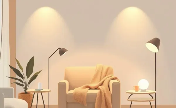 A warm and inviting living room with a cozy armchair.