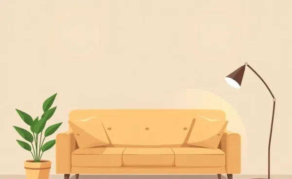 A cozy minimalist living room with simple decor