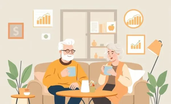 A cozy setting illustrating retirement planning