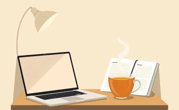 A cozy study corner with planning materials