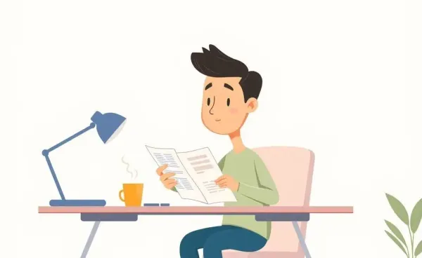 Person thoughtfully managing their credit card bills at a desk