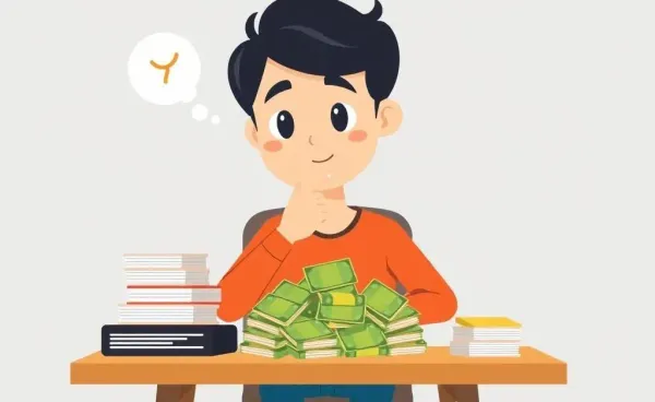 Person contemplating credit card changes at a desk