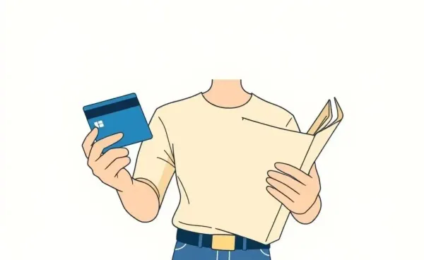 Person holding a credit card and a map, symbolizing travel rewards