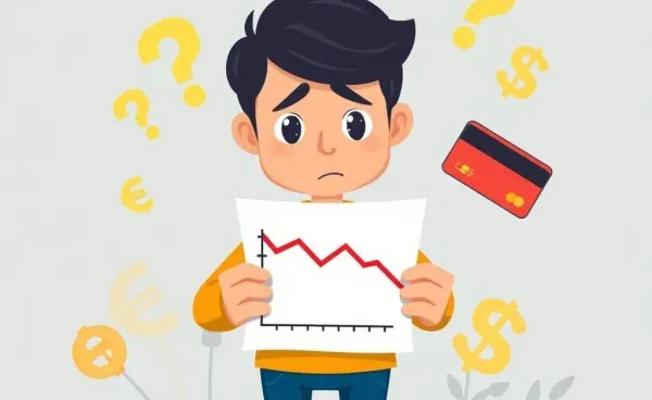 Person puzzled about credit score drop despite paying off debt