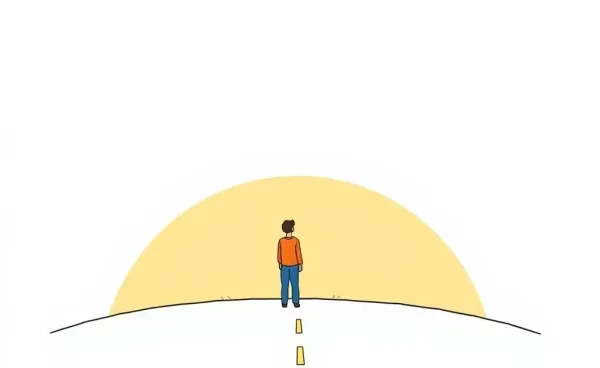 Illustration of a person at a crossroad making life decisions