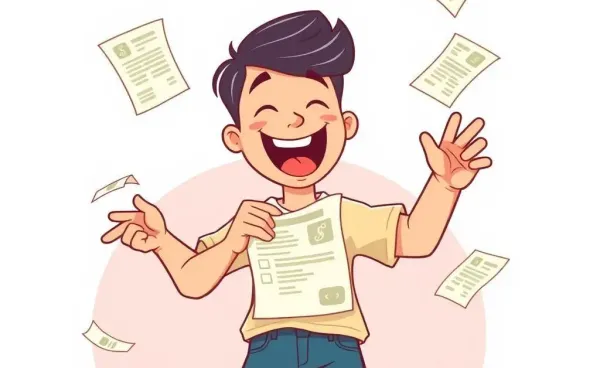 A person happily tearing up a credit card statement