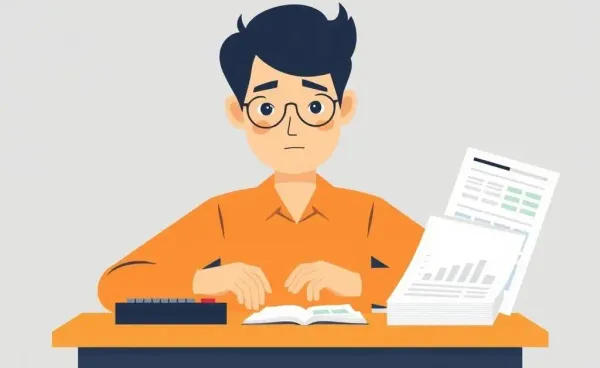 A person calculating debt repayment strategies at a desk