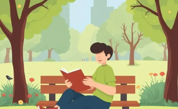 Person enjoying a digital detox in nature