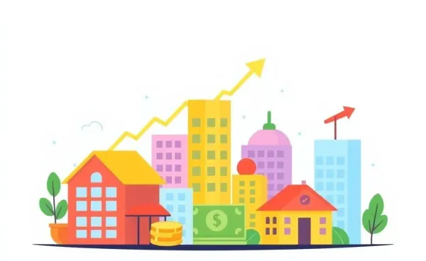 A cartoon-style illustration of diverse investment assets