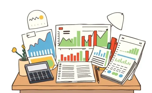 A diverse investment portfolio on a desk, including stocks, bonds, and a calculator.