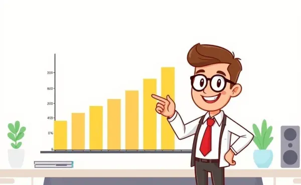 Illustration of a guide explaining increasing dividends