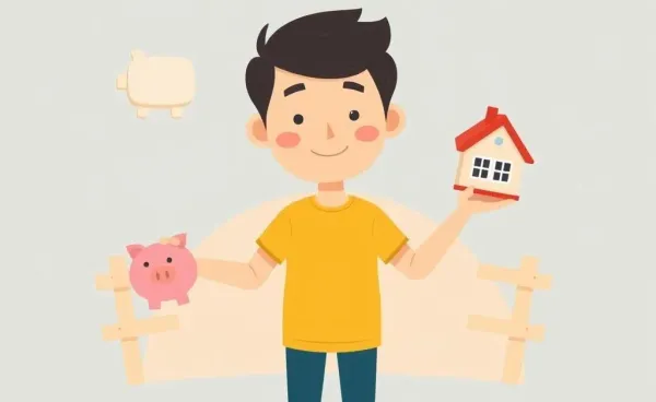 Person deciding between saving for a down payment or an emergency fund