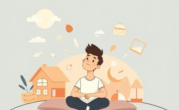 Illustration of a person dreaming about their ideal lifestyle