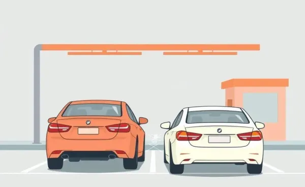 Cartoon image of a minor drive-through collision