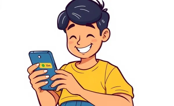 A person looking at their smartphone with early access bank account features displayed.