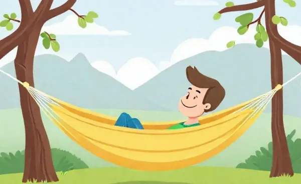 Person relaxing in a hammock amidst nature, depicting the idea of early retirement