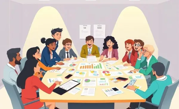 An animated discussion on economic policies among a diverse group.