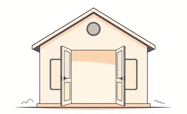 A welcoming empty house with open doors and large windows