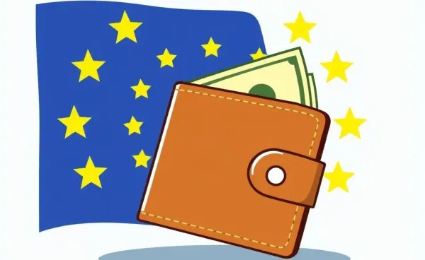 EU flag with wallet representing tariff changes