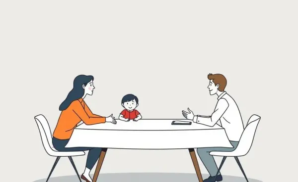 Family discussing life insurance options with a financial advisor