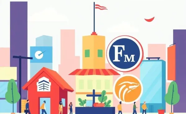 Illustration showing Fannie Mae and Freddie Mac in the financial market