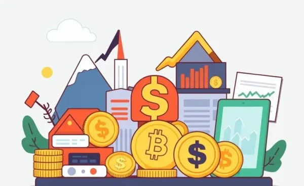 Illustration of a diverse investment portfolio