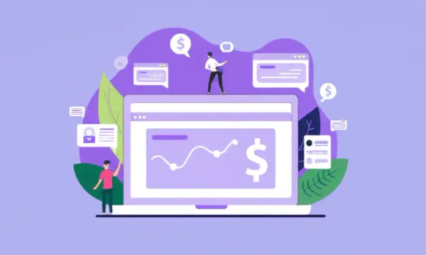 Person using an online investment platform on a laptop