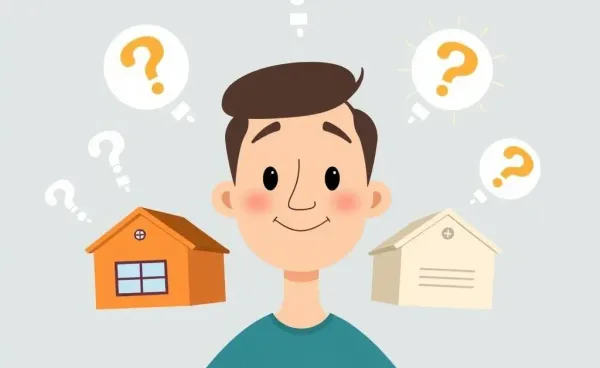 Illustration of a person exploring mortgage rate options