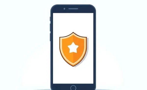 A smartphone with a shield indicating protection against theft