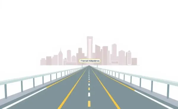 Illustration of a road to financial independence