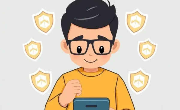 Person guarding their phone from theft and fraud