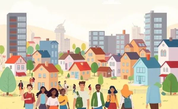 A welcoming cityscape symbolizing opportunities in real estate investing