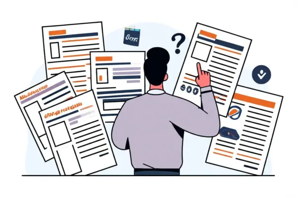 Person examining mortgage documents