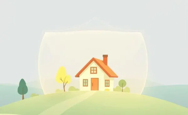 Home with a protective shield symbolizing data protection